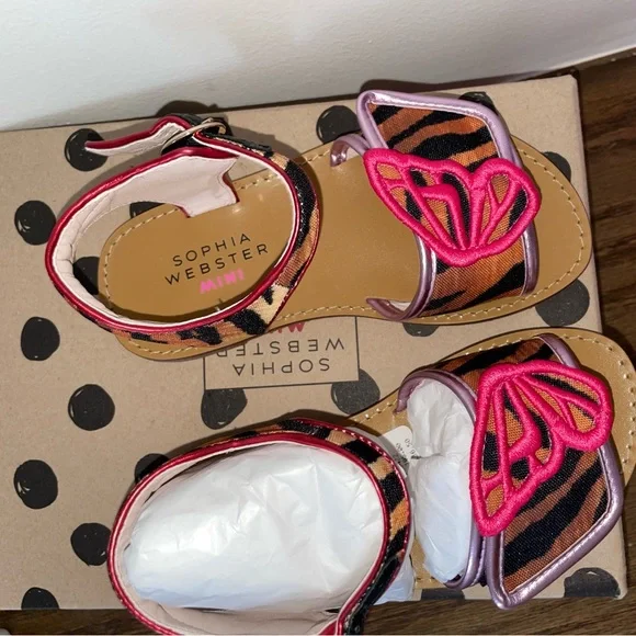 Sophia Webster butterfly sandals size 29 multi colored